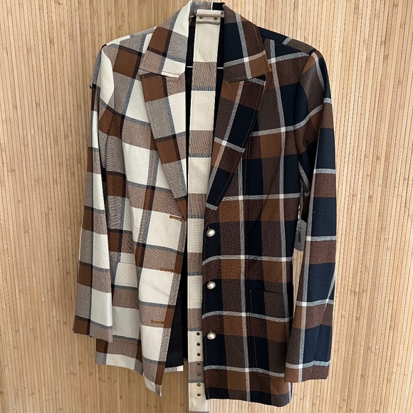 Staud | Pepper Coat in Dark Plaid - Picture 2 of 5